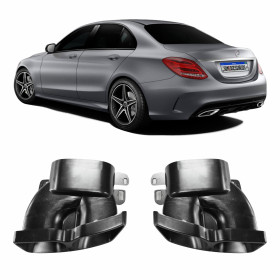 PAR PONTEIRA AÇO MERCEDES W205 MODELO BRABUS PRETO FOSCO Vo6