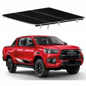 CAPOTA RIGIDA TRI FOLD TOYOTA HILUX REVO 3 PARTES PRETA Vo6
