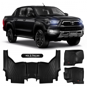 JOGO TAPETE BANDEJA TOYOTA HILUX EMBORRACHADO AUTOMOTIVO Vo6