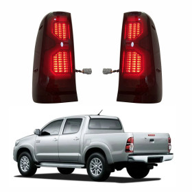 PAR LANTERNA TRASEIRA TOYOTA HILUX FUME LED Vo6