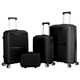 JOGO MALAS DE VIAGEM COM 4 MALAS COM FRASQUEIRA PRETA Vo6