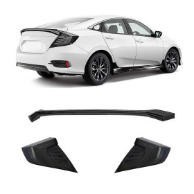 AEROFÓLIO CIVIC LED E PAR DE LANTERNAS DRL FUMÊ HONDA CIVIC G10 
