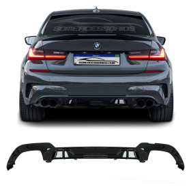 SPOILER PARACHOQUE TRASEIRO BMW SÉRIE 3 G20 G28 BLACK PIANO Vo6