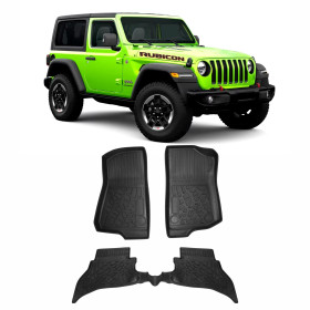 JOGO DE TAPETE JEEP WRANGLER RUBICON 3 PÇAS BANDEJA EMBORRACHADO Vo6