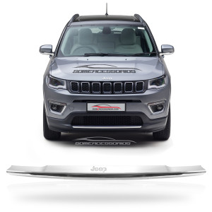 APLIQUE PARACHOQUE DIANTEIRO JEEP COMPASS CROMADO Vo6
