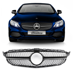 GRADE MERCEDES CLASSE C W205 C180 C200 C250 DIAMOND CROMADO Vo6