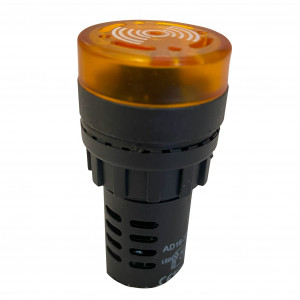 MINI SINALIZADOR SONORO LARANJA ILUMINADO MODELO BUZZER 220V Vo6