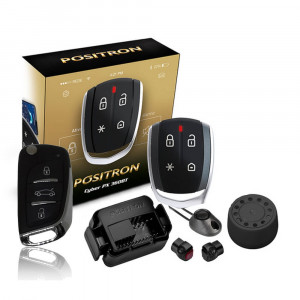 KIT ALARME POSITRON CYBER PX360BT C/ BLUETOOTH COM UM CONTROLE E UMA CHAVE CANIVETE CITROEN