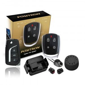 KIT ALARME POSITRON CYBER PX360BT C/ BLUETOOTH COM UM CONTROLE E UMA CHAVE CANIVETE MODELO COROLLA