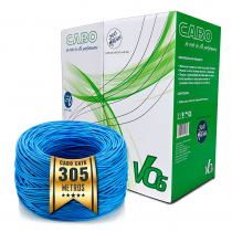 CABO DE REDE CAT6 Azul 24AWG CX 305m UTP Vo6