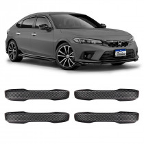 APLIQUE MAÇANETA HONDA CIVIC 2022 FIBRA DE CARBONO Vo6