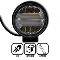 FAROL AUXILIAR 38 LED'S REDONDO Vo6