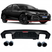 DIFUSOR TRASEIRO HONDA CIVIC PRETO Vo6