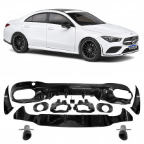 DIFUSOR TRASEIRO MERCEDES W118 CLA35 BLACK PIANO VO6