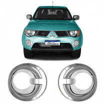 MOLDURA APLIQUE FAROL AUXILIAR L200 TRITON CROMADO PAR TRACK