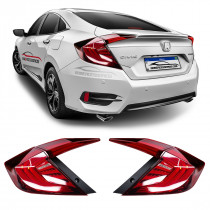 LANTERNA TRASEIRA FULL LED VERMELHA HONDA CIVIC G10 Vo6