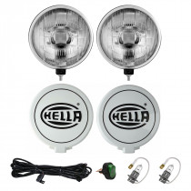 KIT FAROL MILHA AUXILIAR 12V 55W OFFROAD RALLY TRILHA PAR - HELLA 500 