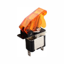 CHAVE TIC TAC SELETORA EM METAL CAPA TRANSPARENTE LARANJA COM LED Vo6