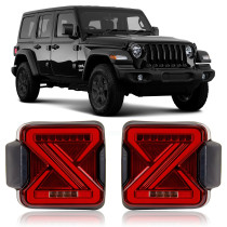 PAR LANTERNA TRASEIRA JEEP WRANGLER FULL LED VERMELHA Vo6