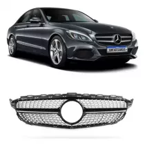 GRADE FRONTAL SEM EMBLEMA MERCEDES AMG C W205 DIAMANTE VO6