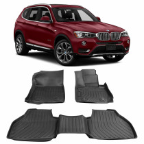 JOGO DE TAPETE INTERNO BMW X3 F25 MODELO BANDEJA EMBORRACHADO 3 PEÇAS Vo6