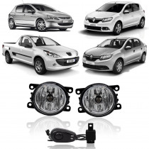 KIT FAROL DE MILHA LOGAN 2015 EM DIANTE SANDERO 2011 EM DIANTE PEUGEOT 207 307 2006 ATE 2010 HOGGAR