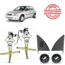 KIT VIDRO ANTIESMAGAMENTO GM CORSA HATCH SEDAN CLASSIC 4 PORTAS DIANTEIRO ASA DELTA PRETA TRAGIAL PA