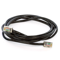 CABO DE REDE PRETO CAT6 24AWG 2 METROS UTP CLIPADO Vo6