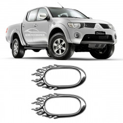 APLIQUE PISCA LATERAL MITSUBISHI L200 CROMADO