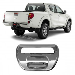 APLIQUE TAMPA TRASEIRA MITSUBISHI L200 TRITON CROMADO