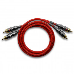 CABO RCA 1 METRO CLASSE A BLINDADO 4 MACHOS VERMELHO COBRE OURO Vo6