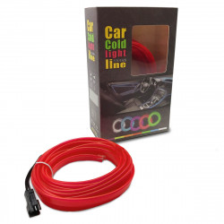 FITA LED NEON EL WIRE VERMELHO 5 METROS Vo6