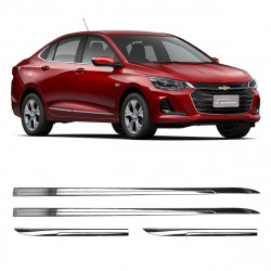 FRISO LATERAL MODELO ORIGINAL CHEVROLET ONIX CROMADO Vo6