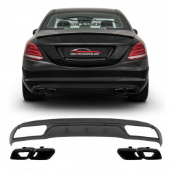 KIT TERMINAL ESCAPAMENTO  ESPORTIVO ESTILO C63  MERCEDES CLASSE C W205  C250 C200 BLACK PIANO VO6