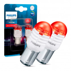LÂMPADA PHILIPS P21/5 LED ULTINON 2 POLOS LUZ DE FREIO 18 LEDS VERMELHO 2.7W 12 VOLTS