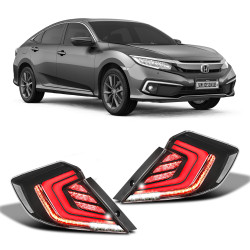  LANTERNA LED SEQUENCIAL HONDA CIVIC G10 FUMÊ Vo6