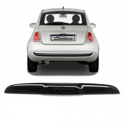 APLIQUE SUPORTE DA PLACA FIAT 500 FIBRA DE CARBONO Vo6