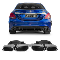 PONTEIRA DE ESCAPE MERCEDES BENZ C63 CROMADO Vo6