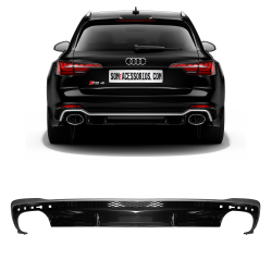 SPOILER DIFUSOR MODELO RS AUDI A4 PRATA Vo6