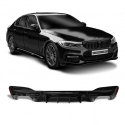 SPOILER DIFUSOR TRASEIRO BMW SÉRIE 5 G30 BLACK PIANO Vo6