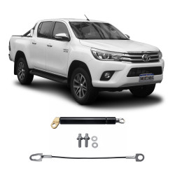PISTÃO À GÁS AMORTECEDOR DE PORTA MALA TOYOTA HILUX AÇO INOXIDAVEL & ABS PRETO Vo6 