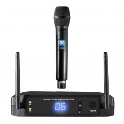 MICROFONE CARDIOIDE WIRELESS LE SON LS906 MULTI-FREQUÊNCIA MINI USB