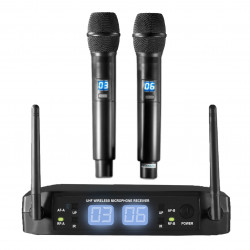MICROFONE CARDIOIDE WIRELESS LE SON LS916 MULTI-FREQUÊNCIA MINI USB