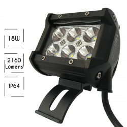 FAROL AUXILIAR QUADRADO 6 LEDS 18W LUATEK