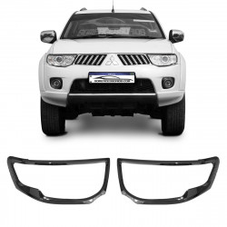 APLIQUE FAROL DIANTEIRO MITSUBISHI PAJERO SPORT CROMADO TRACK