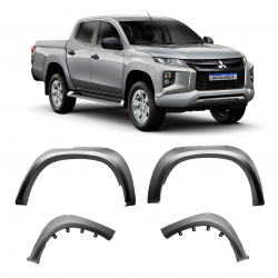 APLIQUE ALARGADOR PARALAMA MITSUBISHI L200 TRITON PRETO Vo6