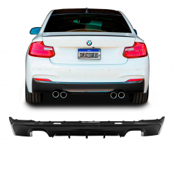 SPOILER DIFUSOR TRASEIRO BMW SÉRIE 2 F22 BILATERAL BLACK Vo6