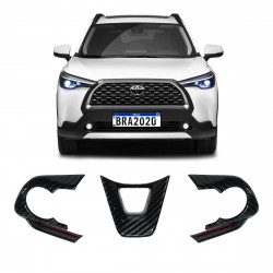 APLIQUE COMANDO DE VOLANTE CARBONO COROLLA CROSS SUV VO6