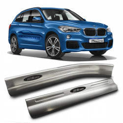 SOLEIRA PROTETOR PORTA BMW X1 2016 PLASTICO e CROMADO INTERNO MK2