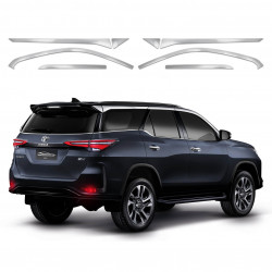 MOLDURA PESTANA SUPERIOR TOYOTA SW4 CROMADA APLIQUE CROMADO Vo6